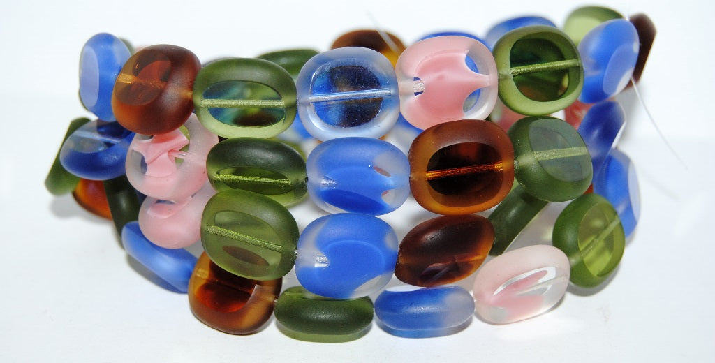 Table Cut Round Candy Beads, Mixed Colors Color (B30310-1716-MIX-COLOR), Glass, Czech Republic