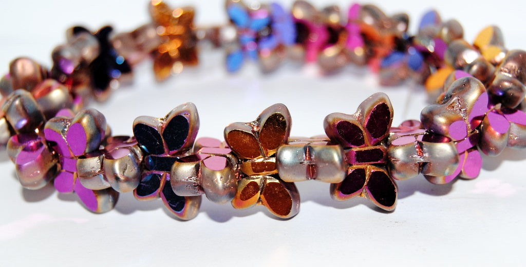 Table Cut Butterfly Beads, Sliperit (29500), Glass, Czech Republic