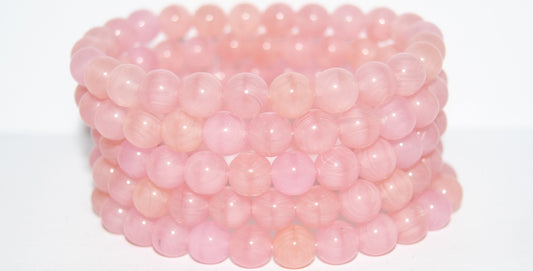 Round Pressed Glass Beads Druck,8701 (08701), Glass, Czech Republic