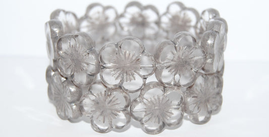 Table Cut Flower Beads Hibiscus, 43622 Lava Glass (21-43622-LAVA-GLASS), Glass, Czech Republic