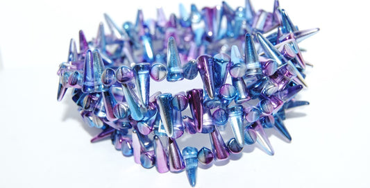 Spike Thorn Beads Crystal Glossy Blue Violet (00030-48102), Glass, Czech Republic