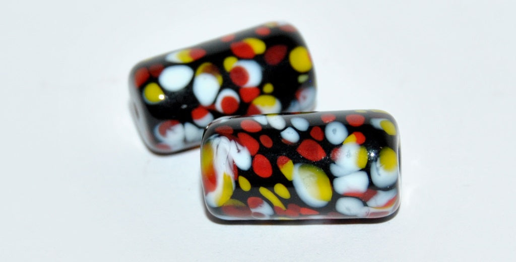 Czech Glass Hand Made Roller Tube Lampwork Beads, (C), Glass, Czech Republic