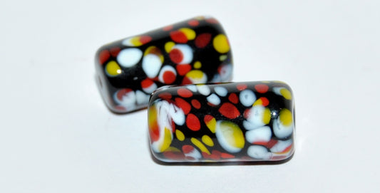 Czech Glass Hand Made Roller Tube Lampwork Beads, (C), Glass, Czech Republic