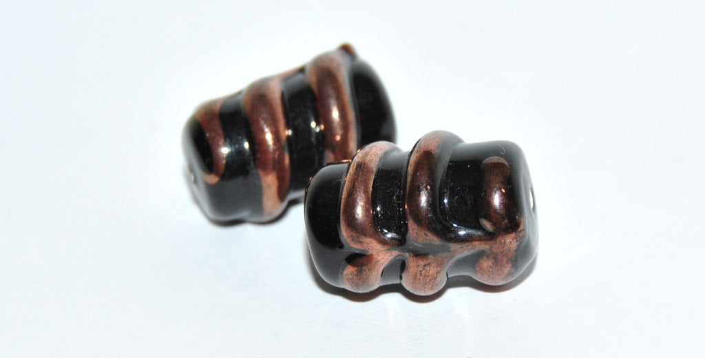 Czech Glass Hand Made Roller Tube Lampwork Beads, (E), Glass, Czech Republic