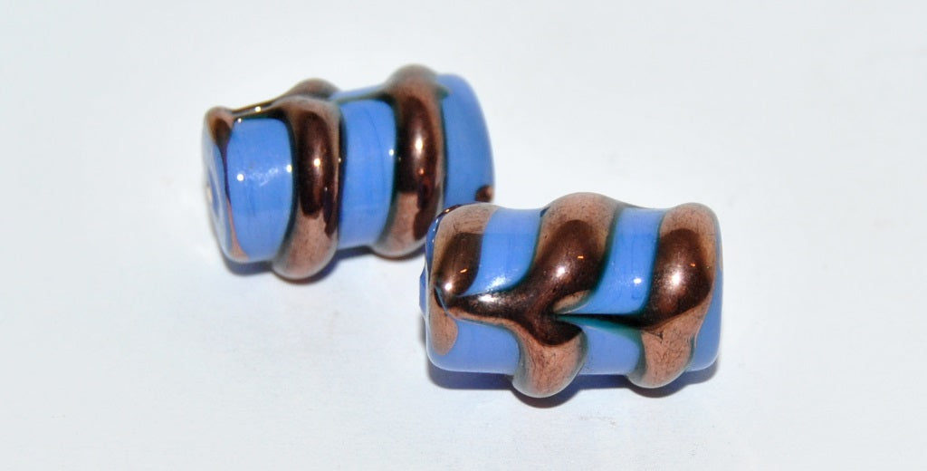 Czech Glass Hand Made Roller Tube Lampwork Beads, (F), Glass, Czech Republic