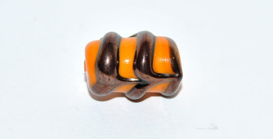 Czech Glass Hand Made Roller Tube Lampwork Beads, (G), Glass, Czech Republic