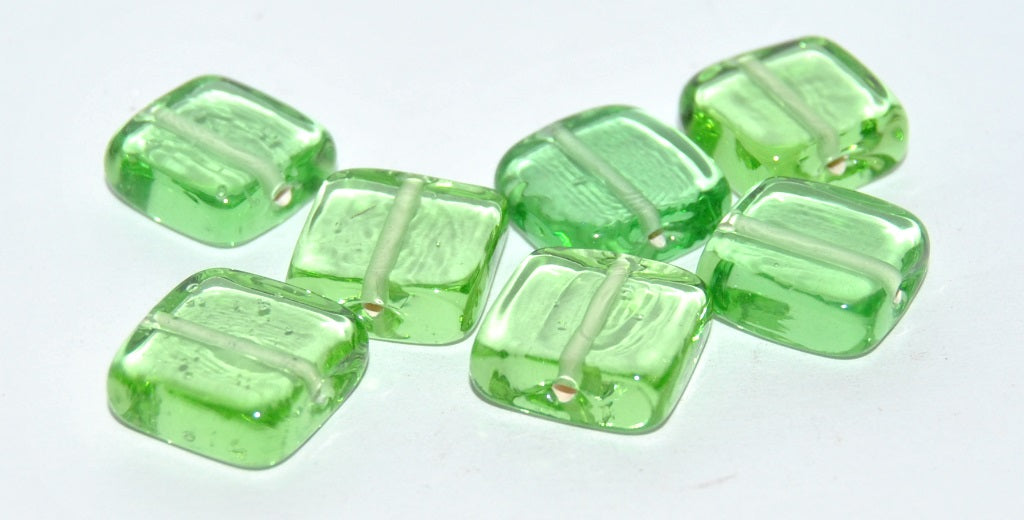 Czech Glass Hand Made Square Lampwork Beads, (15 D), Glass, Czech Republic