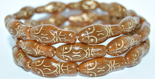 Snake Head Pressed Glass Beads, (16616 54202), Glass, Czech Republic