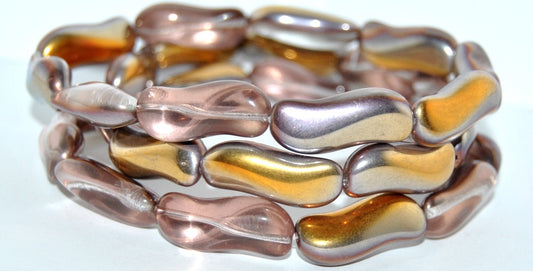 Czech Glass Pressed Beads Irregular Shape, Crystal 27101 (30 27101), Glass, Czech Republic