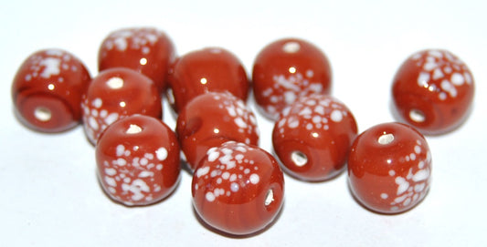 Czech Glass Hand Made Roller Lampwork Beads, (I), Glass, Czech Republic