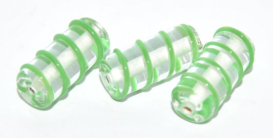 Czech Glass Hand Made Roller Tube Lampwork Beads, (P), Glass, Czech Republic