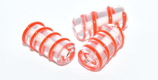 Czech Glass Hand Made Roller Tube Lampwork Beads, (R), Glass, Czech Republic