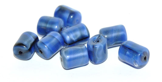 Czech Glass Hand Made Roller Tube Lampwork Beads, (A), Glass, Czech Republic