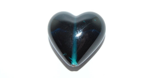 Czech Glass Hand Made Heart Lampwork Beads, (C), Glass, Czech Republic