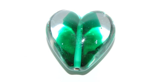 Czech Glass Hand Made Heart Lampwork Beads, (E), Glass, Czech Republic