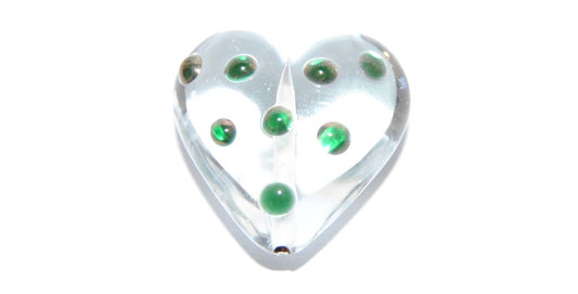 Czech Glass Hand Made Heart Lampwork Beads, (F), Glass, Czech Republic