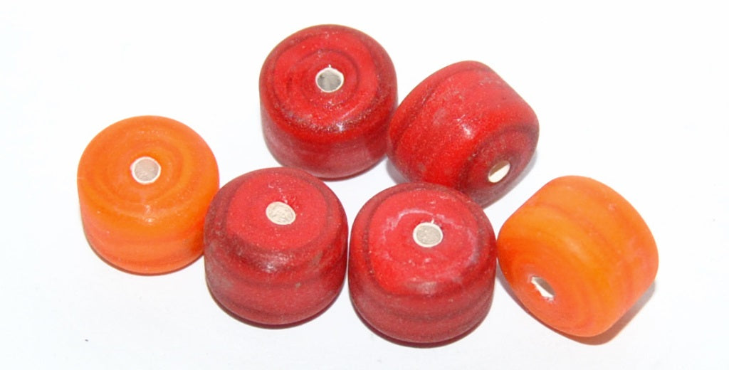 Czech Glass Hand Made Roller Tube Lampwork Beads, (A), Glass, Czech Republic