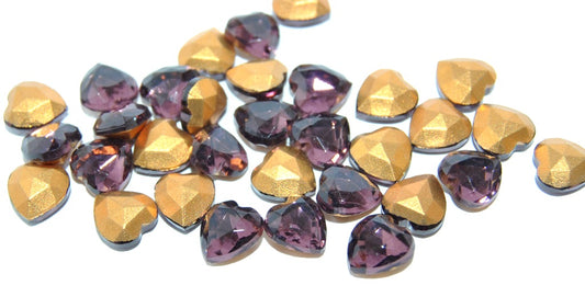 Czech Glass Rhinestones Pointed Back, Amethyst Foiled (AMETHYST-SIMILIZATION), Glass, Czech Republic