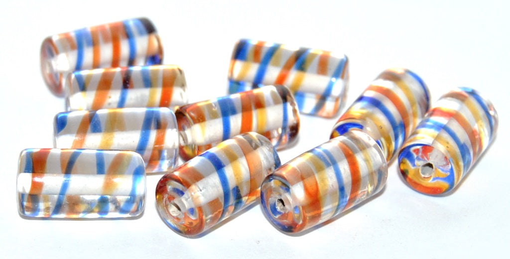 Roller Lampwork Glass Handmade Beads, (A), Glass, Czech Republic
