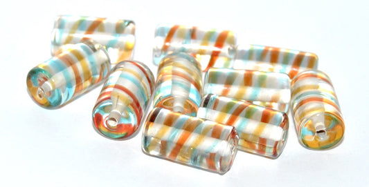 Roller Lampwork Glass Handmade Beads, (B), Glass, Czech Republic