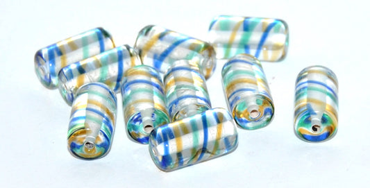 Roller Lampwork Glass Handmade Beads, (E), Glass, Czech Republic
