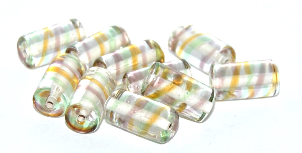 Roller Lampwork Glass Handmade Beads, (F), Glass, Czech Republic