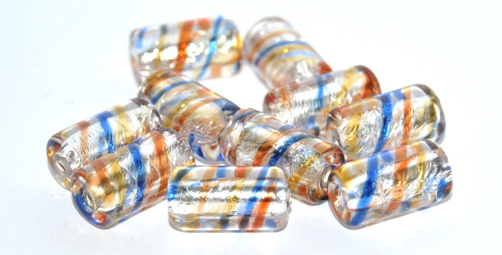 Roller Lampwork Glass Handmade Beads, (H), Glass, Czech Republic
