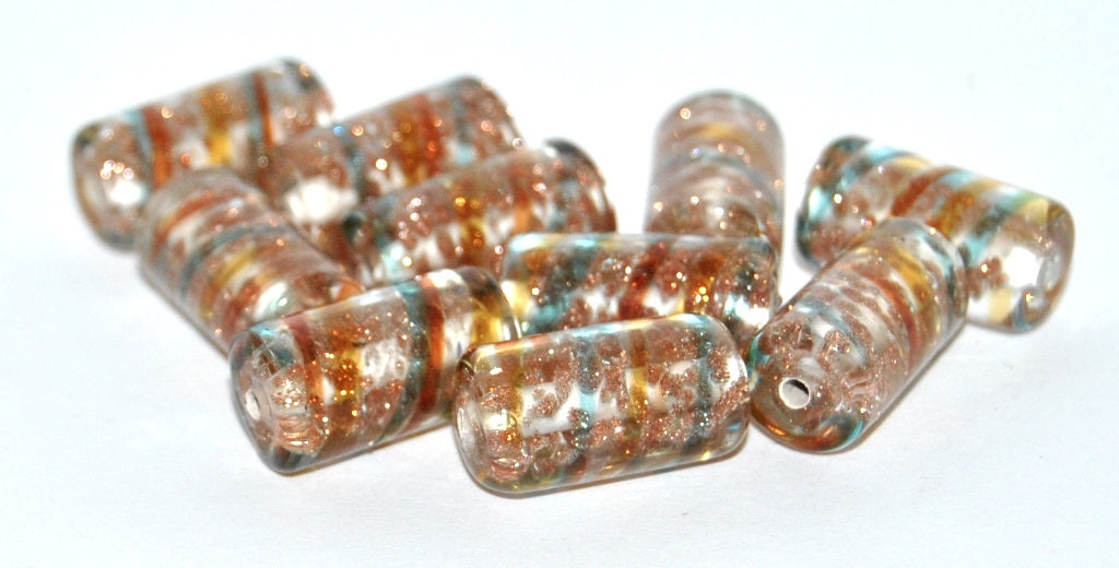 Roller Lampwork Glass Handmade Beads, (K), Glass, Czech Republic