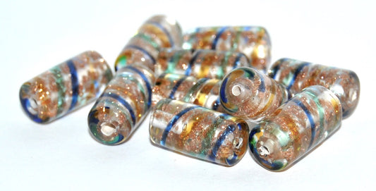 Roller Lampwork Glass Handmade Beads, (O), Glass, Czech Republic