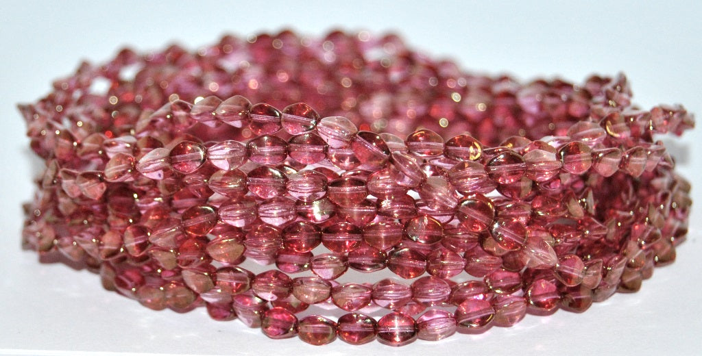 Pinch Czech Glass Beads, Crystal Luster Red Full Coated (30 14495), Glass, Czech Republic
