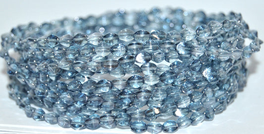 Pinch Czech Glass Beads, Crystal Luster Blue Full Coated (30 14464), Glass, Czech Republic