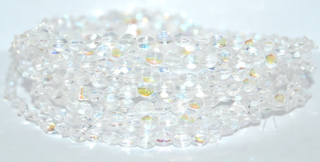 Pinch Czech Glass Beads, Crystal Ab 2Xside (30 Ab 2Xside), Glass, Czech Republic