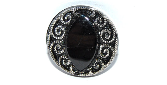 Czech Glass Hand Made Button Knob, Kb 95 (KB-95), Glass, Czech Republic