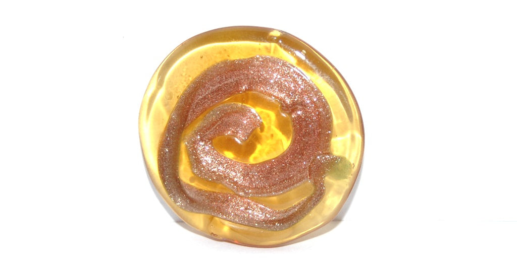Lampwork HandMade Round Element No Hole,D (-D), Glass, Czech Republic