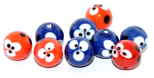 Lampwork HandMade Beads,J (-J), Glass, Czech Republic