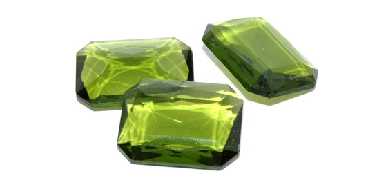 Czech Glass Rhinestones Pionted Back, Olivine (OLIVINE), Glass, Czech Republic