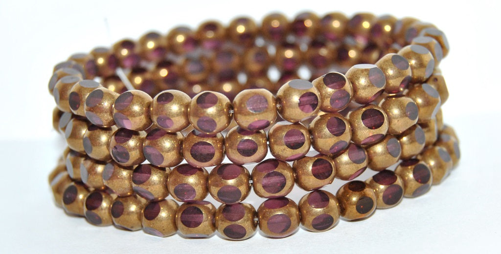 Cut Fire Polished Faceted Glass Beads, Amethyst 14415B (20060-14415B), Glass, Czech Republic