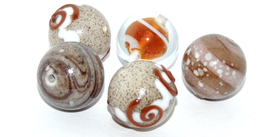 Lampwork HandMade Beads,N (-N), Glass, Czech Republic