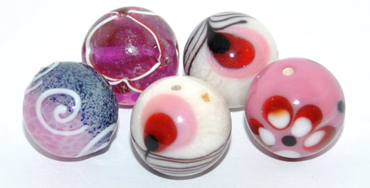 Lampwork HandMade Beads,H (-H), Glass, Czech Republic