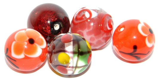 Lampwork HandMade Beads,V (-V), Glass, Czech Republic