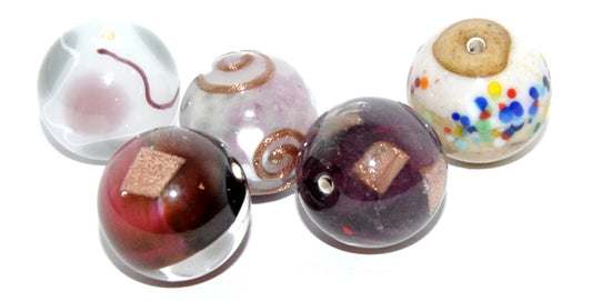 Lampwork HandMade Beads,W (-W), Glass, Czech Republic