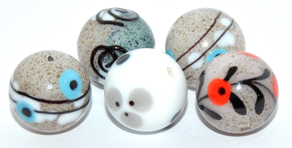 Lampwork HandMade Beads,E (-E), Glass, Czech Republic