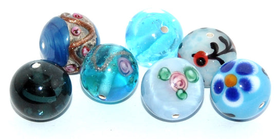 Lampwork HandMade Beads,Aq (-AQ), Glass, Czech Republic