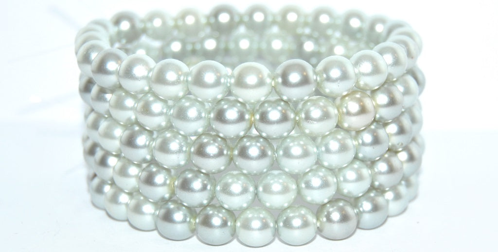 Round Pressed Glass Beads Druck, Lt.Gray Mixed Colors Wax (LT-GRAY-MIX-WAX), Glass, Czech Republic