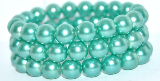 Round Pressed Glass Beads Druck, Blue Wax (BLUE-WAX), Glass, Czech Republic