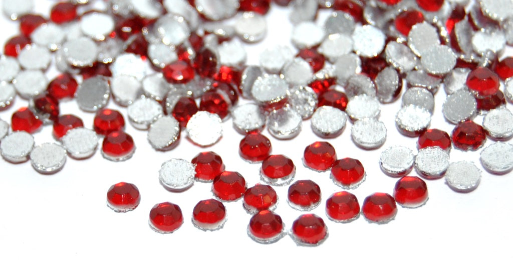 Rhinestones Hot Fix (with glue), Ss12 Siam Ruby (SS12-SIAM-RUBY), Glass, Czech Republic