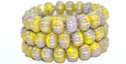Pumpkin Pressed Glass Beads, 53402302 43801 (53402302-43801), Glass, Czech Republic