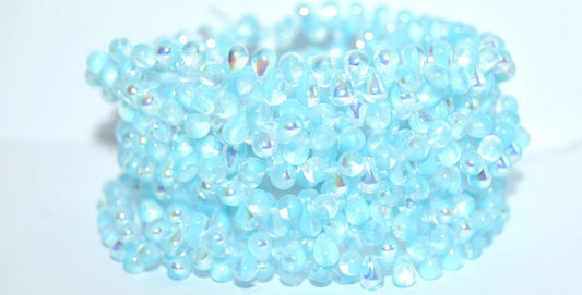 Pear Teardrop Pressed Glass Beads, 36018 Ab (36018-AB), Glass, Czech Republic