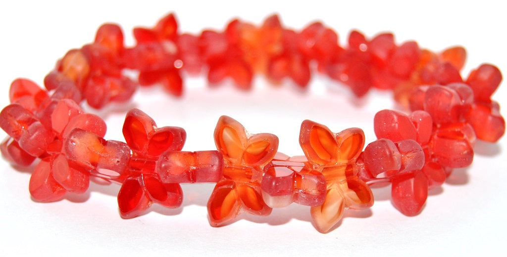Table Cut Butterfly Beads, 6918 Matte (06918-M), Glass, Czech Republic