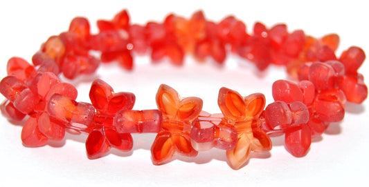 Table Cut Butterfly Beads, 6918 Matte (06918-M), Glass, Czech Republic